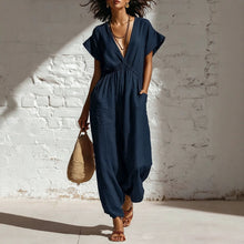 Load image into Gallery viewer, Deep V-neck loose fit pants for women