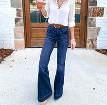 Load image into Gallery viewer, Stretch wide leg jeans for women