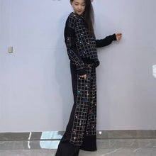 Load image into Gallery viewer, Diamond Drills Knitted Sweater O-neck Pants Two-piece Sets