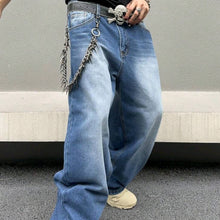Lade das Bild in den Galerie-Viewer, Men's Jeans Straight Loose Wash