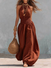 Load image into Gallery viewer, Sleeveless hanging neck lantern pants jumpsuit for women