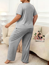 Lade das Bild in den Galerie-Viewer, Plus Cauaul Crewneck Short Sleeve 2Piece Set