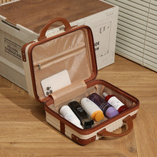 Load image into Gallery viewer, Vintage Luggage Mini Makeup Case 14-Inch Carry-On Bag