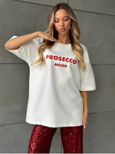 Load image into Gallery viewer, Letter Printed Round Neck Short Sleeve T-Shirt for Women