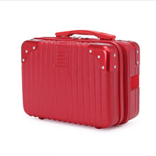 Load image into Gallery viewer, Vintage Luggage Mini Makeup Case 14-Inch Carry-On Bag