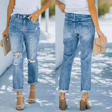 Load image into Gallery viewer, European And American Fashion Trend Ripped Jeans