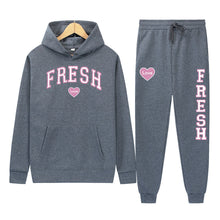 Load image into Gallery viewer, Punk Rock Street Style Hoodie Sweatshirt Two-Piece Set