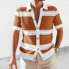 Load image into Gallery viewer, Men's Polo Short Sleeve Cardigan