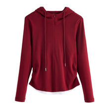 Load image into Gallery viewer, Hooded long sleeved T-shirt