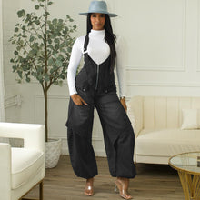 Load image into Gallery viewer, Women's Denim Overalls Street Casual Zipper Wide-Leg Jumpsuit