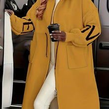 Charger l'image dans la galerie, Plus Size, Elegant Hooded fCasual Zippered Side Pockets Jacket