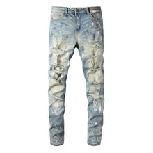 Lade das Bild in den Galerie-Viewer, Vintage Paint Broken Holes Pants Men's Jeans