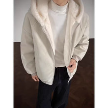 Load image into Gallery viewer, Leather Rabbit Fur Plush Fleece Lined Jacket