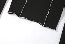 Lade das Bild in den Galerie-Viewer, Off Shoulder Hollow Crew Neck T-shirt,