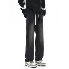 Load image into Gallery viewer, Jeans Men Casual Loose Straight Leg High-Waisted Light Color Long Pants Male