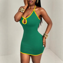 Lade das Bild in den Galerie-Viewer, Hanging neck hollow hip skirt