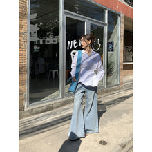Load image into Gallery viewer, Retro fashion high waisted slightly flared jeans for women
