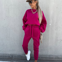 Load image into Gallery viewer, Solid Color Hoodie Casual Two-Piece Set