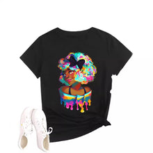 Load image into Gallery viewer, Fashion women's printed round neck pullover T-shirt