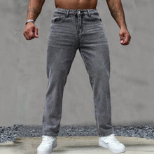 Load image into Gallery viewer, Casual Gray Washed Vintage Denim Pants for Men