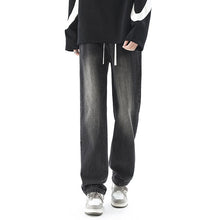 Load image into Gallery viewer, Jeans Men Casual Loose Straight Leg High-Waisted Light Color Long Pants Male