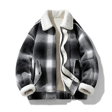 Cargar imagen en el visor de la galería, Chaqueta informal corta de lana ondulada para hombre