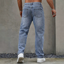 Load image into Gallery viewer, Washed Vintage Blue Denim Pants for Men,
