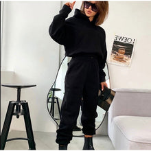 Load image into Gallery viewer, Women's Hooded Sweatshirt Set Two-Piece Outfit