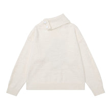 Load image into Gallery viewer, Diagonal button large lapel sweater
