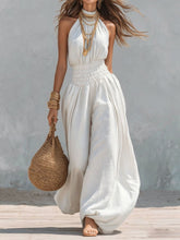 Load image into Gallery viewer, Sleeveless hanging neck lantern pants jumpsuit for women