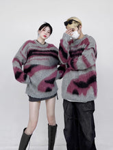 Load image into Gallery viewer, Autumn Men Striped Oversized Knitted Jumper Sweaters Hip Hop Streetwear Harajuku Fashion Couple Pullovers Knit Clothing