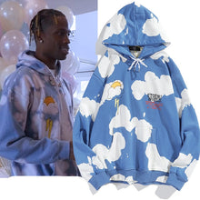 Load image into Gallery viewer, Kanye Blue Sky and White Clouds Tie Dyed Oversized Hoodie