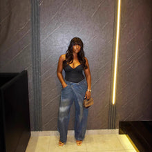 Cargar imagen en el visor de la galería, Distressed Washed Denim Pants with Knife Cut