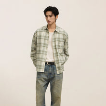 Load image into Gallery viewer, Men's Vintage Casual Plaid Long Sleeve Turn-down Collar Lyocell Shirt