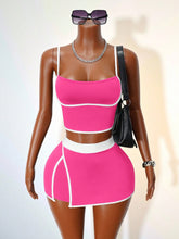 Load image into Gallery viewer, Two Piece Vest and Hip Skirt Set