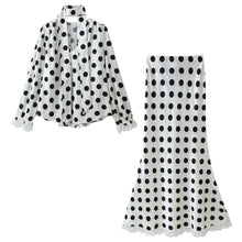 Load image into Gallery viewer, Elegant V-Neck Top + High Waisted Skirt Set