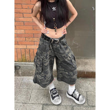 Load image into Gallery viewer, Vintage Camouflage Wide-Leg Jeans for Men and Women