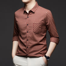 Load image into Gallery viewer, Men's Business Casual Long Sleeve Plaid Shirt