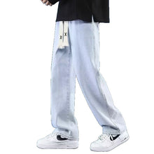 Load image into Gallery viewer, Men's Straight Leg Casual Drawstring Jeans