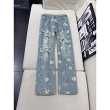 Load image into Gallery viewer, All-Over Floral Ripped Jeans for Men and Women