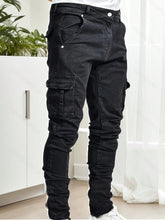 Load image into Gallery viewer, Men's Skinny Jeans with Washed Finish, Retro Design, Versatile Fit