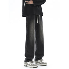 Load image into Gallery viewer, Jeans Men Casual Loose Straight Leg High-Waisted Light Color Long Pants Male