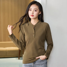 Load image into Gallery viewer, Long sleeved slim fit T-shirt for women