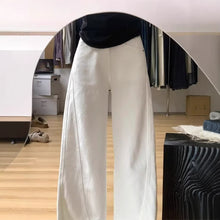 Load image into Gallery viewer, Wide-Leg Jeans Women Loose Drape Straight Leg Cut Pants