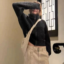 Load image into Gallery viewer, Knit Long Sleeve Open Front Cardigan Jacket