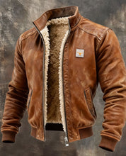 Cargar imagen en el visor de la galería, Chaqueta acolchada de algodón con forro polar para hombre