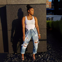 Charger l'image dans la galerie, Ripped Nine-Panel Jeans