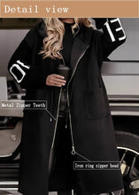 Charger l'image dans la galerie, Plus Size, Elegant Hooded fCasual Zippered Side Pockets Jacket