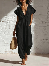 Load image into Gallery viewer, Deep V-neck loose fit pants for women