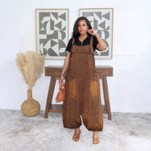 Load image into Gallery viewer, Spring Summer Casual Loose Slant Pocket Lantern Denim Overalls